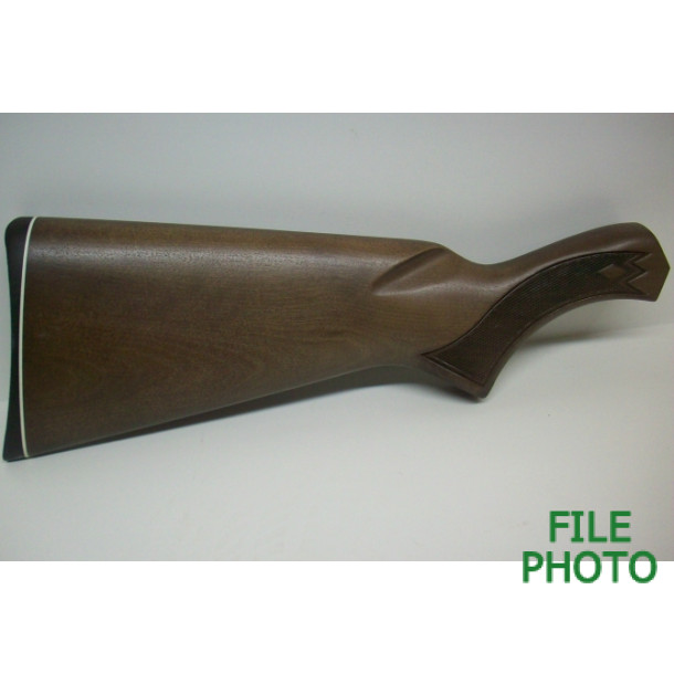 Butt Stock - Checkered - w/ Butt Plate - Brown Finish - Original