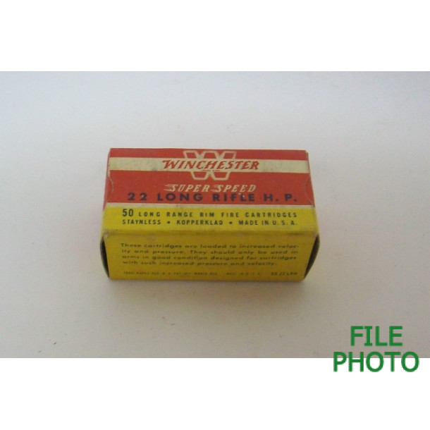 Winchester Super Speed Box of 22 LR Ammunition - Hollow Point Winchester Super Speed Box of 22 LR Ammunition - Hollow Point