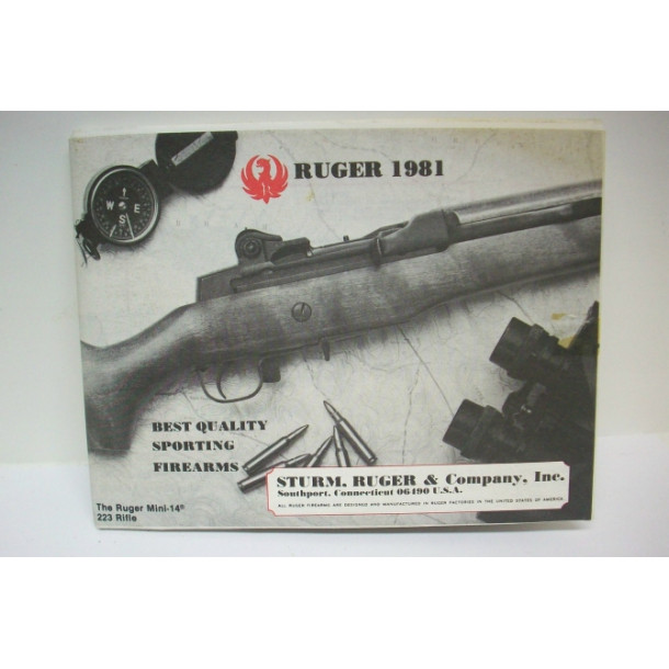 Ruger 1981 Folded Firearms Catalog - Original