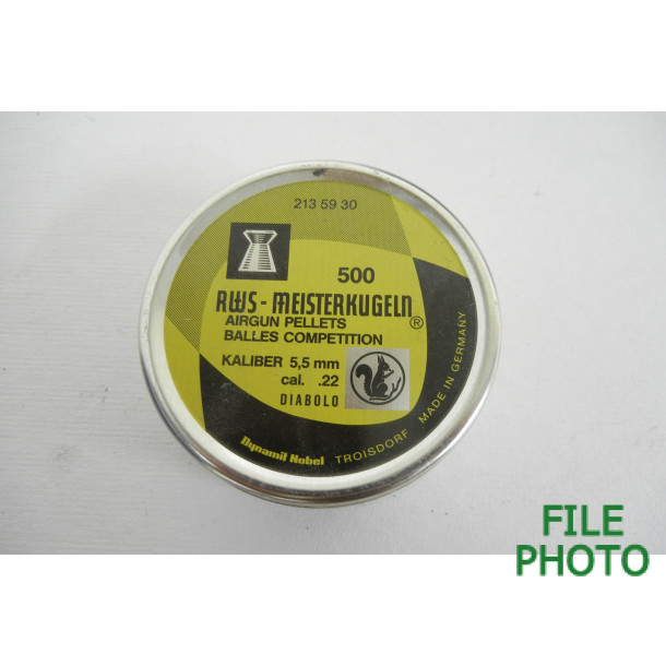 RWS Meisterkugeln .22 Caliber (5.5mm) Diabolo Airgun Pellets - Partial