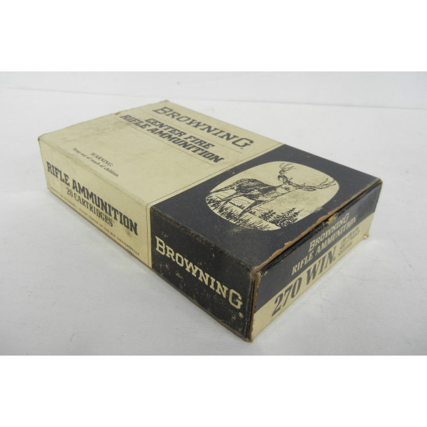 Browning box of 270 Win. Center Fire Rifle Ammunition- Partial
