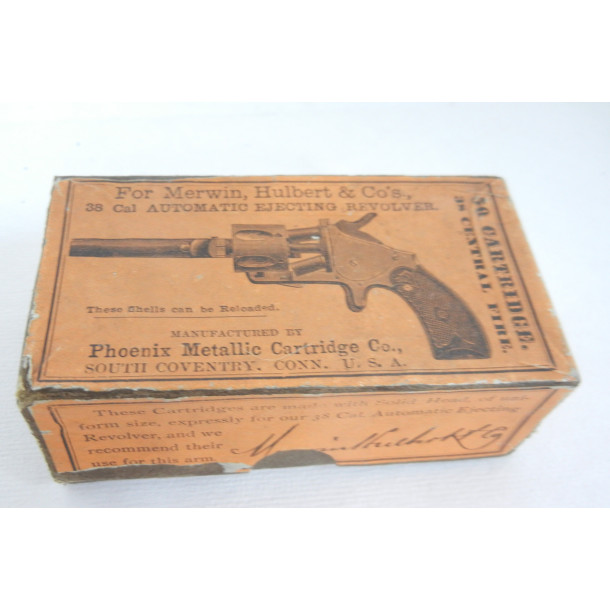 Phoenix Metallic .38-100 Cal Ammuntion for Merwin, Hulbert & Co's Automatic Ejecting Revolver
