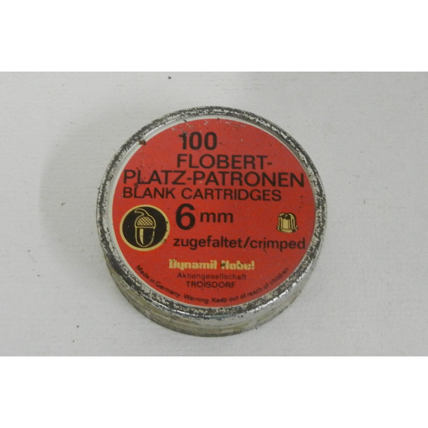 Flobert-Platz-Partronen Tin of 6mm Blank Cartridges - Partial Tin