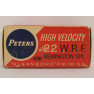 Peters High Velocity Box of 22 W.R.F. (Rem. Spl.) Ammunition