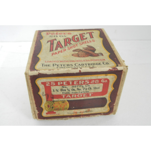 Peters Box of Target Paper Shot Shells 28 Gauge 2 3/4" Shotgun Ammunition