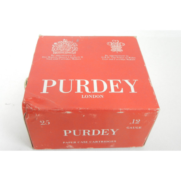 Purdey London Box of Paper Case Cartridges 12 Gauge 2 1/2" Shotgun Ammunition