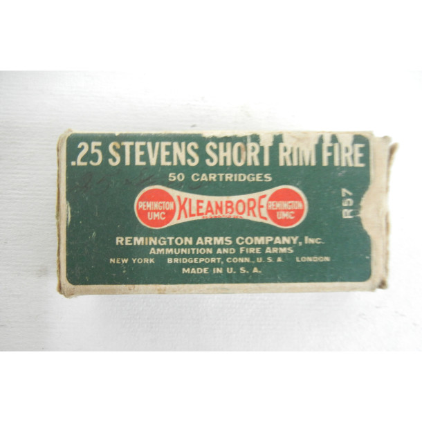 Remington Kleanbore Box of .25 Stevens Short Rim Fire Ammunition