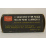 Sears Ted Williams Xtra-Range Box of 22 LR Ammunition - Hollow Point - Partial Box