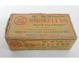 US Box of .38 Long Colt Smokeless Center Fire Ammunition