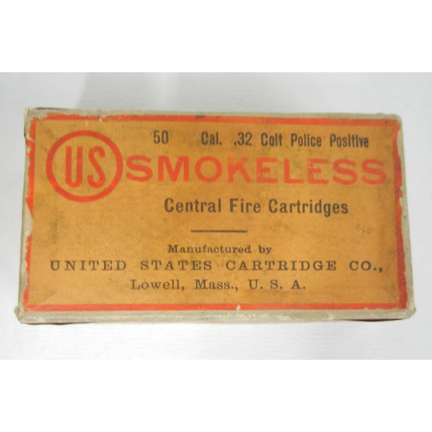 US Box of .32 Colt Police Positive Smokeless Ammunition