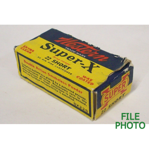 Western Super-X Box of 22 Short Ammunition - Damaged