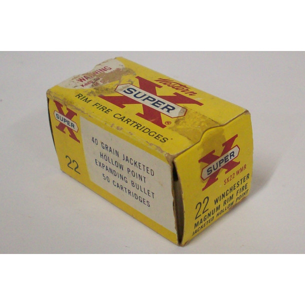 Western Super-X Box of 22 WMR Ammuntion - Hollow Point - Partial Box