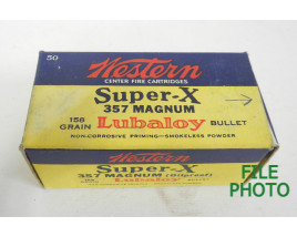 Western Box of Super-X 357 Magnum Ammunition