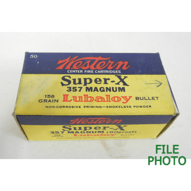 Western Box of Super-X 357 Magnum Ammunition