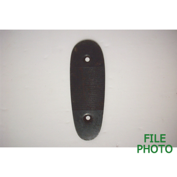 Butt Plate - Metal - Half Serrated - Original