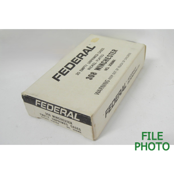 Unprimed 308 Win Nickel Casings by Federal Cartridge Company