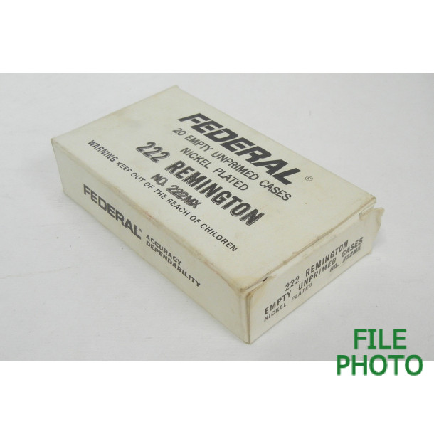 Unprimed 222 Rem Nickel Casings by Federal Cartridge Company