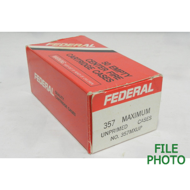 Unprimed 357 Maximum Nickel Casings by Federal Cartridge Company
