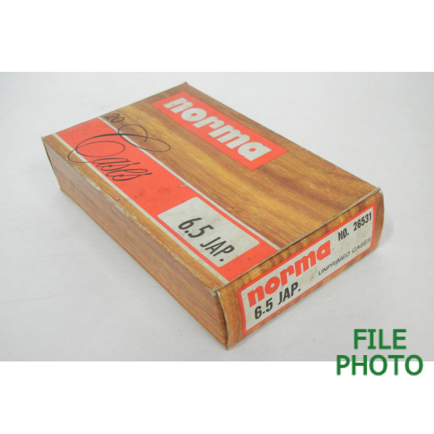 Unprimed 6.5 Jap Brass Casings by Norma