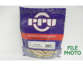 Unprimed 30 Carbine Brass Casings by Prvi Partizan
