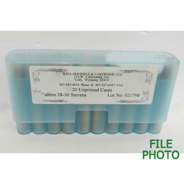 Unprimed 28-30 Stevens Brass Casings by Ballard Rifle & Cartridge