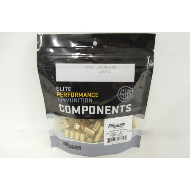 Unprimed 380 Auto Brass Casings by Sig Sauer