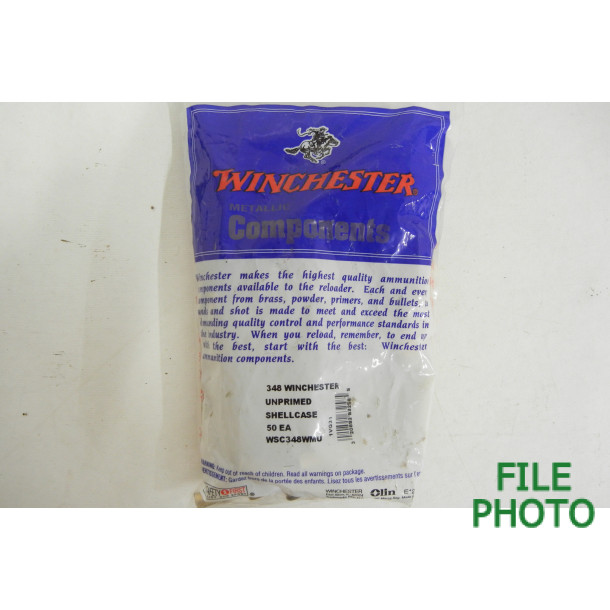 Unprimed 348 Win Brass Casings by Winchester-Western