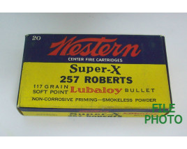 Western Super-X Box of 257 Roberts Ammunition