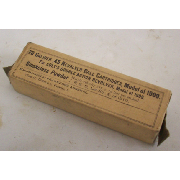 Frankford Arsenal Revolver Ball Cartridges - .45 Cal Model of 1909 Frankford Arsenal Revolver Ball Cartridges - .45 Cal Model of 1909