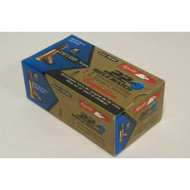 Aguila Rifle Match Box of 22 LR Ammunition