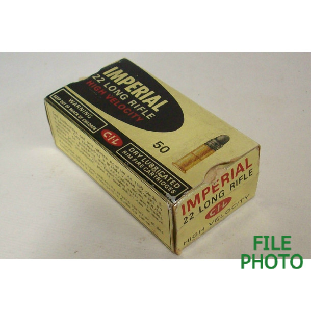 C-I-L Imperial High Velocity Box of 22 LR Ammunition - Partial Box