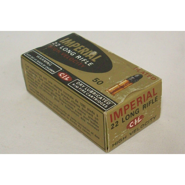 C-I-L Imperial High Velocity Plated Box of 22 LR Ammunition