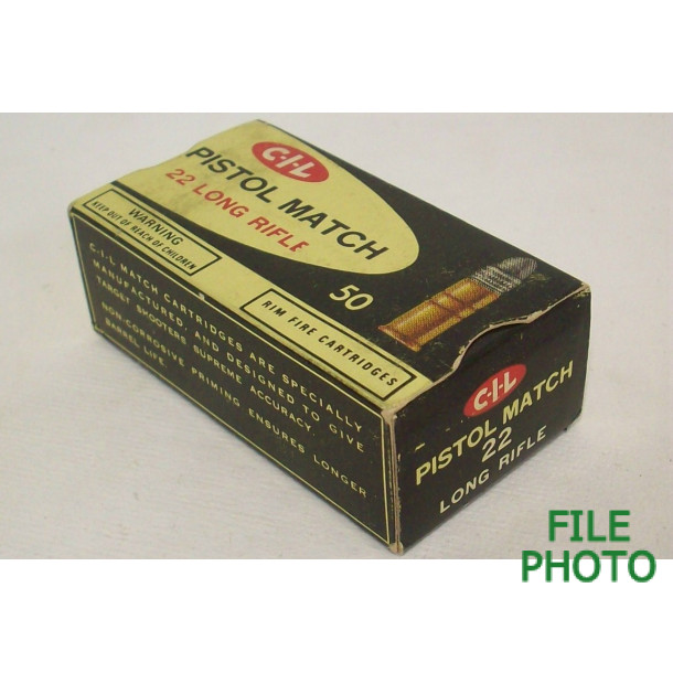 C-I-L Pistol Match Box of 22 LR Ammunition