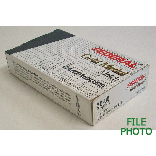 Federal Cartridge Co Box of 30-06 Match Rifle Ammunition