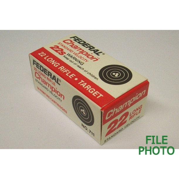 Federal Champion Target Box of 22 LR Ammunition - Partial Box