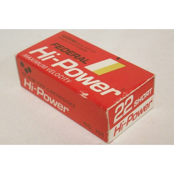 Federal Hi-Power Maximum Velocity Box of 22 Short Ammunition