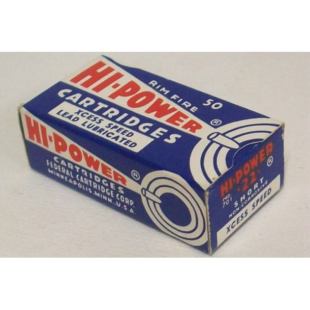 Federal Hi-Power Box of 22 Short Ammunition