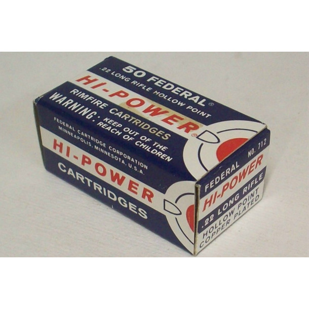 Federal Hi-Power Box of 22 LR Ammunition - Hollow Point