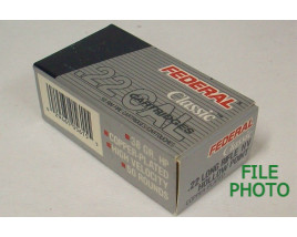 Federal Classic Box of 22 LR Ammunition - Hollow Point - Partial Box