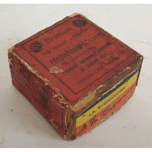 Fabrique Nationale Box of 9MM Long Pistol Ammunition  