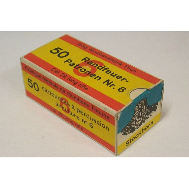 Randfeuer-Patronen Nr. 6 Box of 22 LR Ammunition Randfeuer-Patronen Nr. 6 Box of 22 LR Ammunition