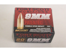 Fort Scott Munitions Box of 9mm 115 Grain FSM TUI Pistol Ammunition