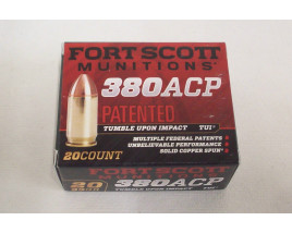 Fort Scott Munitions Box of 380 ACP 95 Grain FSM TUI Pistol Ammunition