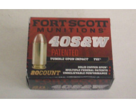 Fort Scott Munitions Box of 40 S&W 125 Grain FSM TUI Pistol Ammunition