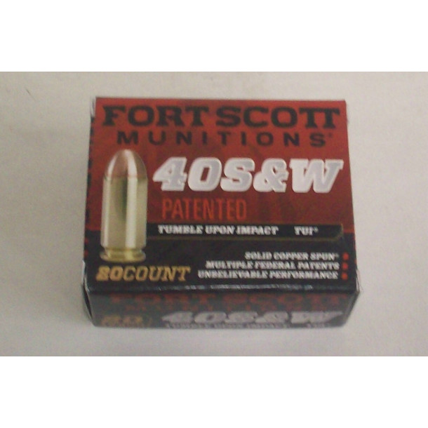 Fort Scott Munitions Box of 40 S&W 125 Grain FSM TUI Pistol Ammunition Fort Scott Munitions Box of 40 S&W 125 Grain FSM TUI Pistol Ammunition