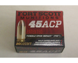 Fort Scott Munitions Box of 45 ACP 180 Grain FSM TUI Pistol Ammunition