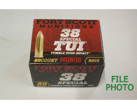 Fort Scott Munitions Box of 38 Spl. 80 Grain FSM TUI Revolver Ammunition