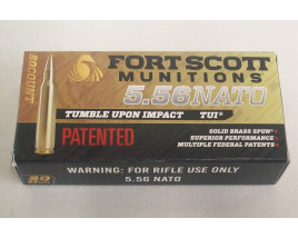 Fort Scott Munitions Box of 5.56 Nato 62 Grain Brass FSM TUI Rifle Ammunition