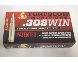 Fort Scott Munitions Box of 308 Win. 168 Grain FSM TUI Rifle Ammunition