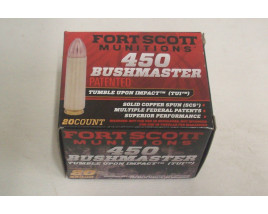 Fort Scott Munitions Box of 450 Bushmaster 250 Grain FSM TUI Rifle Ammunition